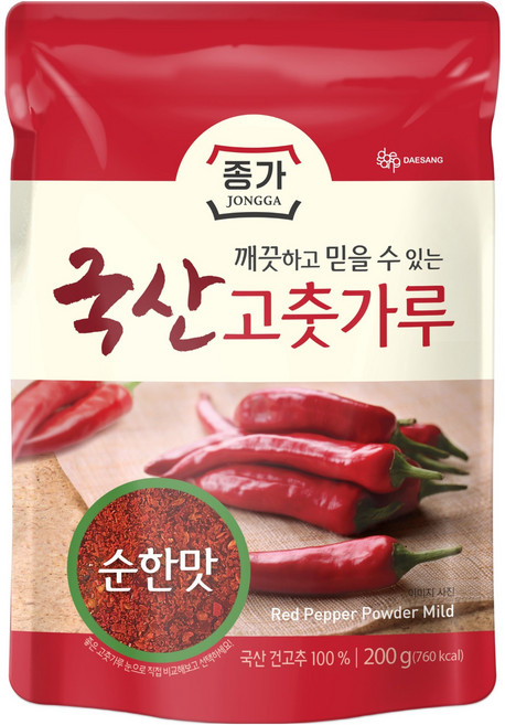 JONGGA 宗家府 大象 辣椒粉 溫和口味, 200g