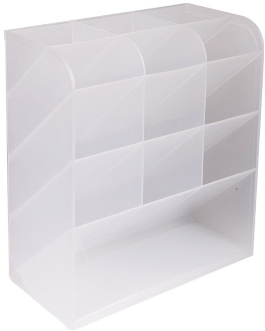 세우세 다용도 연필꽃이 데스크 수납함, 반투명 13칸 수납함, 1개