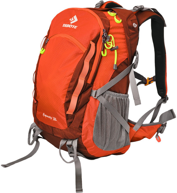 DIBOTE 迪伯特 極輕 專業登山休閒背包 附贈防水套 + 背架, 橘色