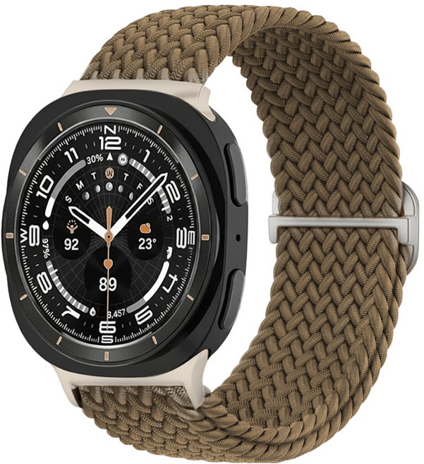 워치스탠다드 브레이드 솔로루프 버클형 스트랩, 브라운, 1개