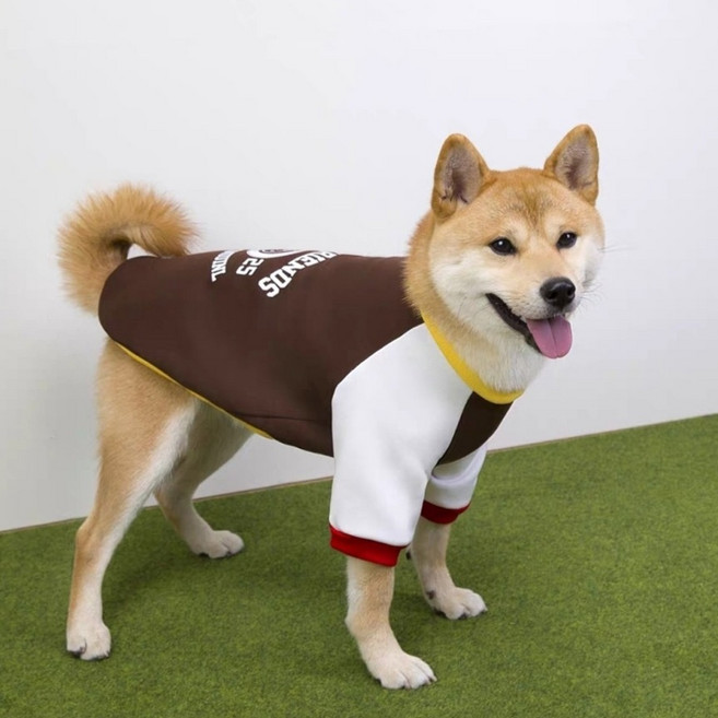 코코스튜디오 강아지 코코 유니프렌즈 대형견 티셔츠, 1개, 1 브라운