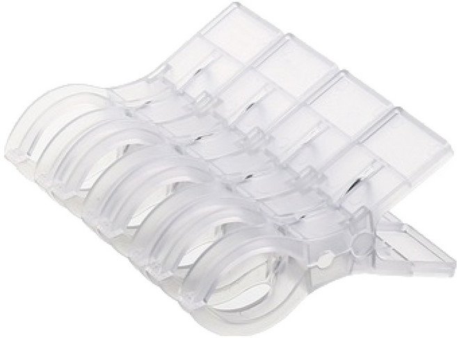 키포포 고정력 좋은 빨래집게 중형, 투명, 4개