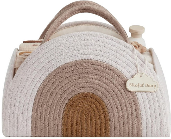 ROI Life Spot New 棉繩收納嬰兒尿布包, 象牙白