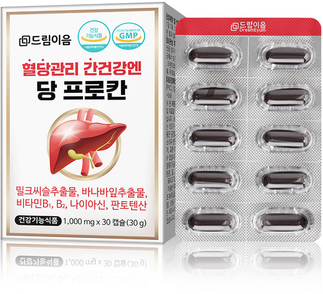 드림이음 혈당관리 간건강엔 당프로칸 30g, 1개, 30정