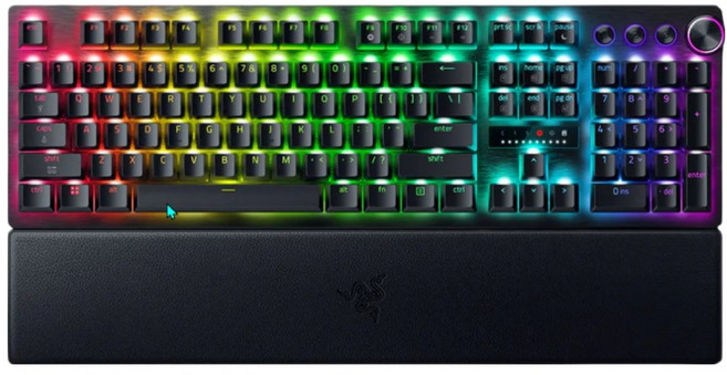 RAZER 雷蛇 獵魂光蛛 V3 Pro 8K 有線鍵盤, 類比式光軸, RZ03-05530100-R3M1, 黑色