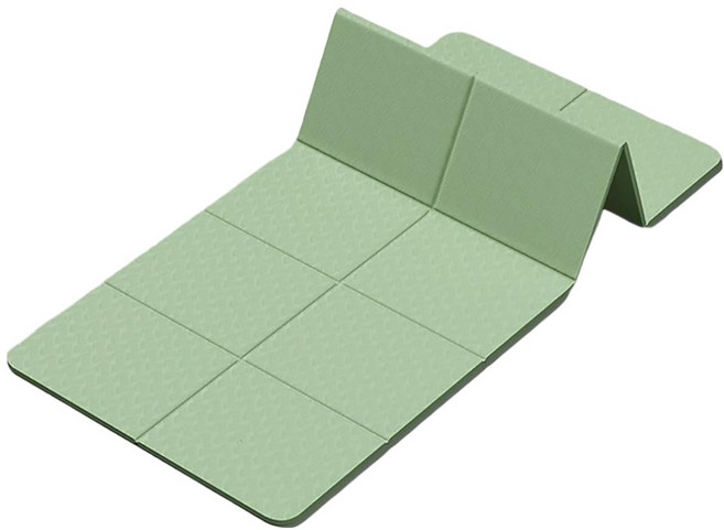 成人四季通用加厚防滑可折疊休閒瑜伽墊, 抹茶綠, 1個