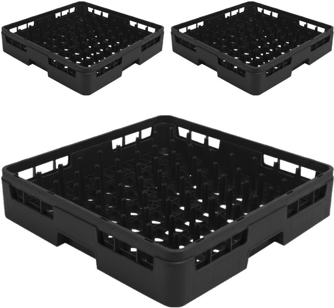 리빙메이트 업소용 식기세척기 64핀랙 바구니, 1단, 블랙, 3개