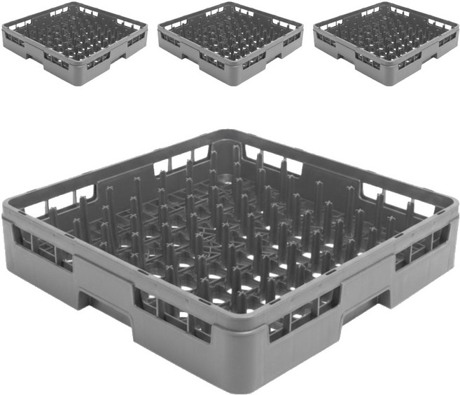 리빙메이트 업소용 식기세척기 64핀랙 바구니, 1단, 그레이, 4개