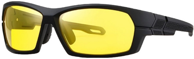 Quinta UV400 運動太陽眼鏡 可調節鼻托不夾臉適合各種臉型 QT18202, 黑框黃片, 1個