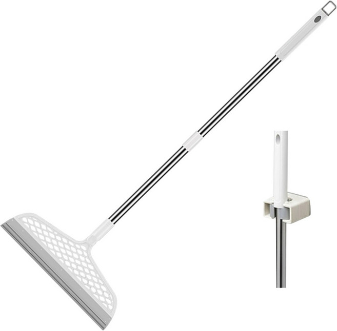 대한몰 먼지 물기 제거 실리콘 날 스퀴지 빗자루 고정홀더, 혼합색상, 1개