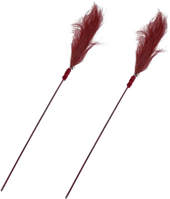 둥둥펫 고양이 장난감 살랑살랑 핑크뮬리 롱스틱, 핑크, 2개