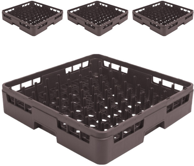 리빙메이트 업소용 식기세척기 64핀랙 바구니, 1단, 브라운, 4개