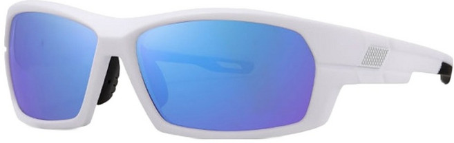 Quinta UV400 運動太陽眼鏡 可調節鼻托不夾臉適合各種臉型 QT18202, 白框深藍片, 1個