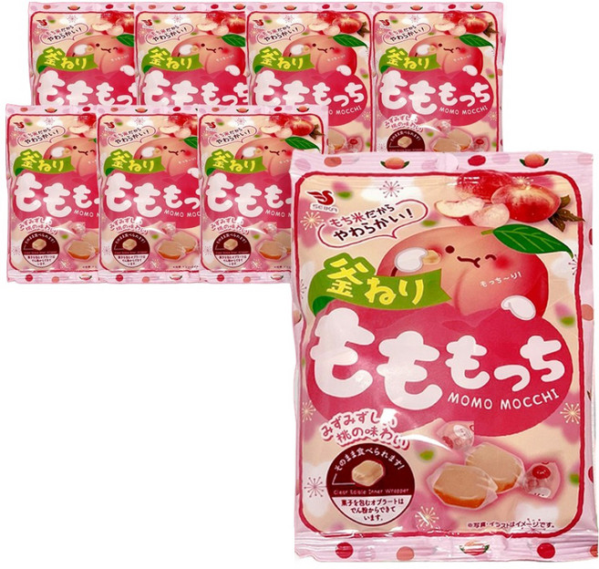 복숭아 모찌 모모 젤리, 32g, 8袋