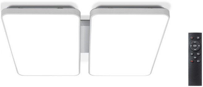 멜리빙 라이트 심플 삼색변환 거실등 리모컨 LED150W, 화이트(거실등)