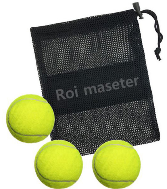 로이마스터 테니스공 3p + 메쉬 파우치 세트, 옐로우(테니스공), 1세트