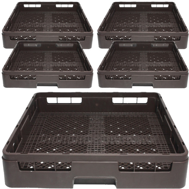 리빙메이트 업소용 식기세척기 평랙 바구니, 브라운, 5개, 1단