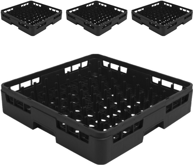 리빙메이트 업소용 식기세척기 64핀랙 바구니, 1단, 블랙, 4개