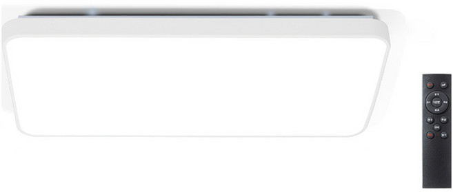 멜리빙 라이트 심플 삼색변환 거실등 리모컨 LED75W, 화이트(거실등)