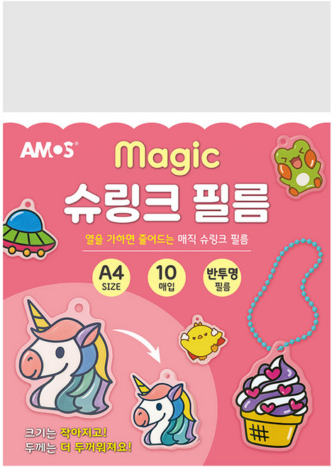 AMOS 阿摩司 魔術熱縮片 A4 10入, 半透明, 1個