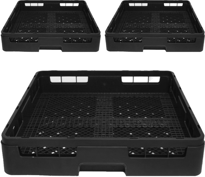 리빙메이트 업소용 식기세척기 평랙 바구니, 블랙, 3개, 1단