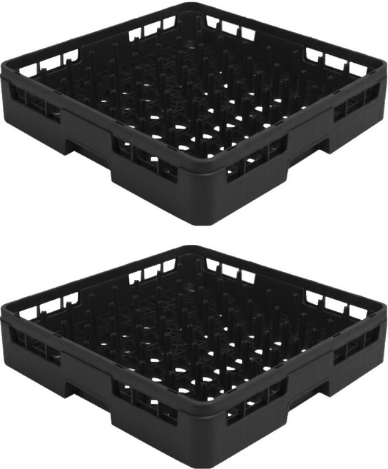 리빙메이트 업소용 식기세척기 64핀랙 바구니, 1단, 블랙, 2개
