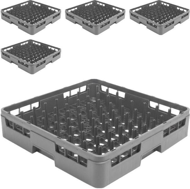 리빙메이트 업소용 식기세척기 64핀랙 바구니, 1단, 그레이, 5개