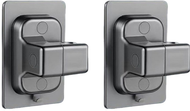 더자카 강력 접착식 각도조절 샤워 헤드 거치대 2p, 그레이