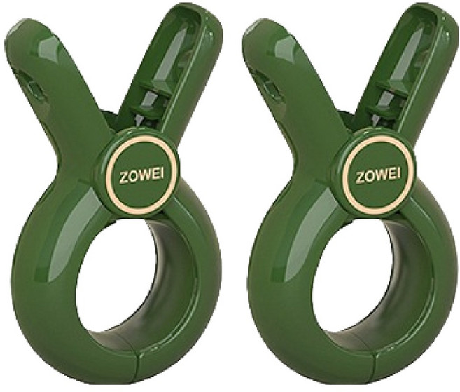 키포포 심플 경량 고급형 빨래집게, 녹색, 2개