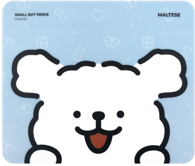 몰티즈 사각 마우스패드, 스카이블루, 1개