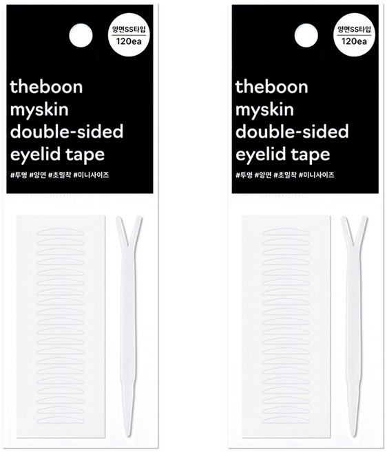 더분 마이스킨 양면 쌍꺼풀테이프 양면 SS타입 120p, 투명, 2개