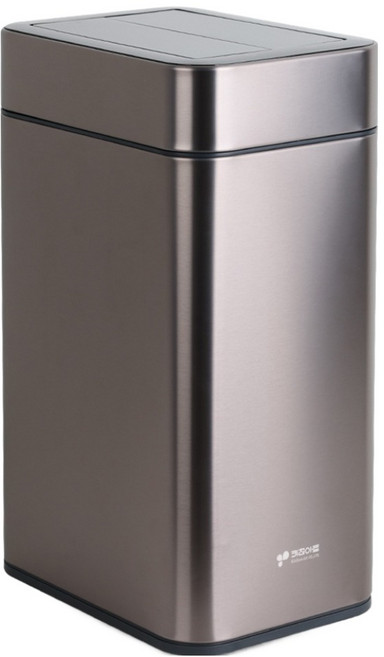 키친아트 자동열림 스마트 쓰레기통 KB-2025, 메탈실버