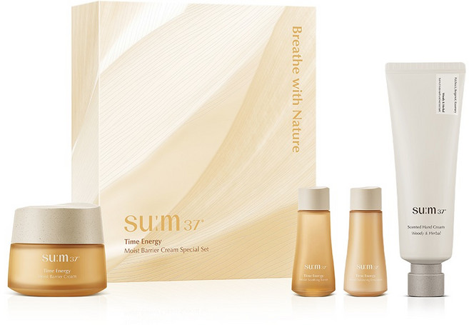 숨37도 타임 에너지 모이스트 배리어 크림 스페셜 세트 190ml, 1세트