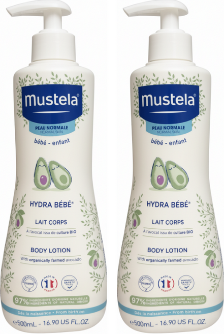 mustela 慕之恬廊 幼爽身潤膚乳套組 2件組, 1000ml, 1組