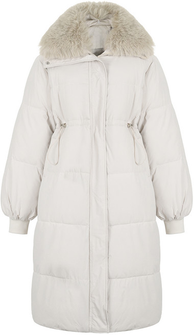 ab.plus 女款毛領抽繩長版羽絨外套 LSA1MU45