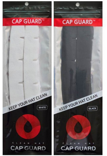 클린햇 골프모자 땀 흡수 패드 화장품 얼룩 변색 오염 방지패드 캡가드 2종, 화이트, 블랙, 1개