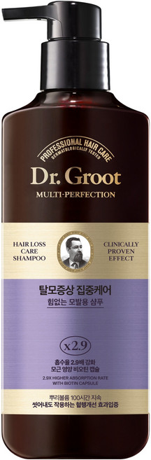닥터그루트 탈모증상완화 집중케어 멀티퍼펙션 힘없는 모발용 샴푸, 330ml, 1개