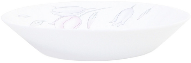 바칠레 러블리 플라워 앞접시 단품, 화이트, 1개