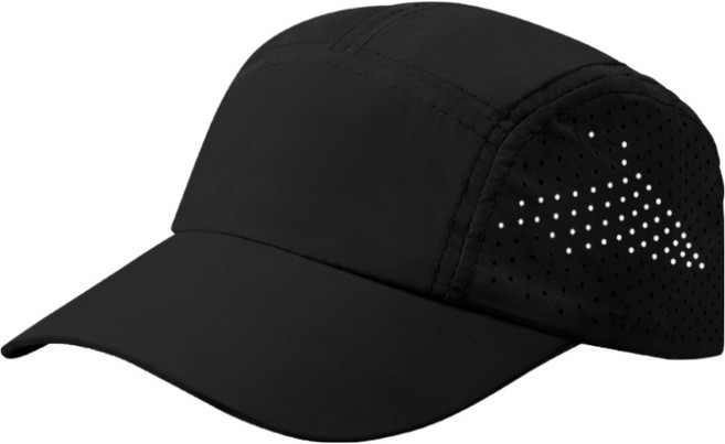 올어바웃하나 러닝 경량 무지 모자, 블랙, 1개