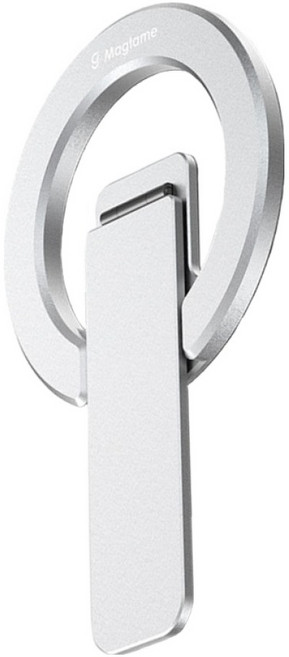 Magtame MagSafe 四合一雙磁性手機支架, 銀色, 1個