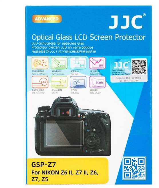 JJC Nikon Z6II Z7II Z6 Z7 Z5 相機液晶螢幕保護貼 9H鋼化玻璃 + 側邊液晶螢幕套組, 1套, GSP-Z7