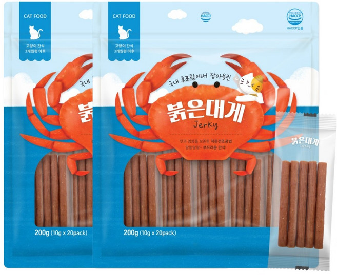 네츄럴랩 고양이 간식, 200g, 붉은 대게, 2개