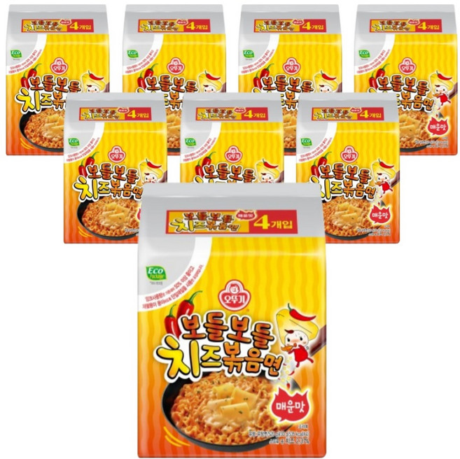오뚜기 보들보들 치즈볶음면 매운맛 130g, 32개
