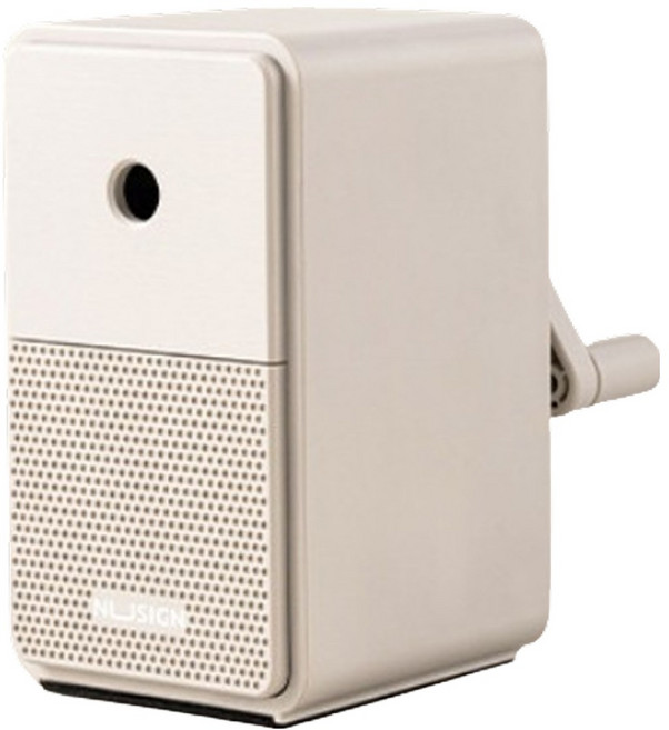 누사인 회전식 5단 심조절 미술 그림용 연필깎이 NS077-S, 그레이, 1개