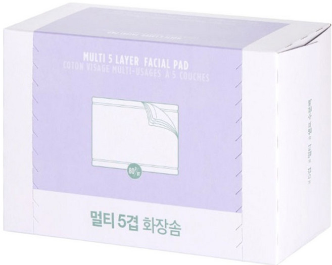 fmgt 데일리 멀티 5겹 화장솜, 80매입, 1개