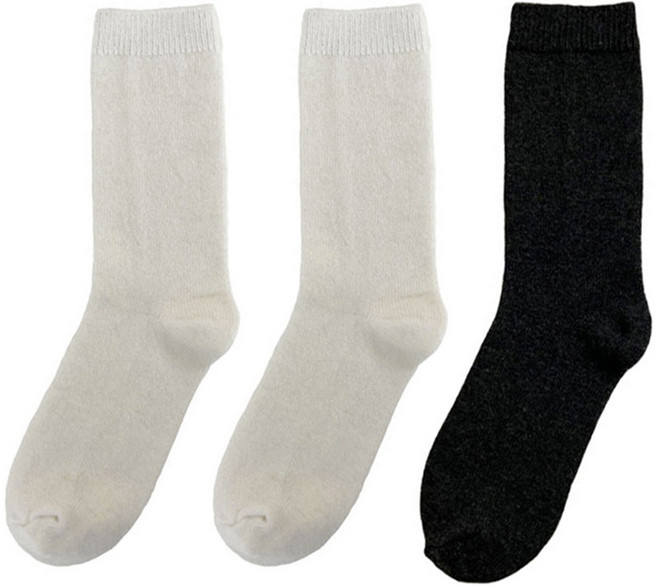 비아리츠 여성용 울 캐시미어 데일리 마리 중목양말 3켤레