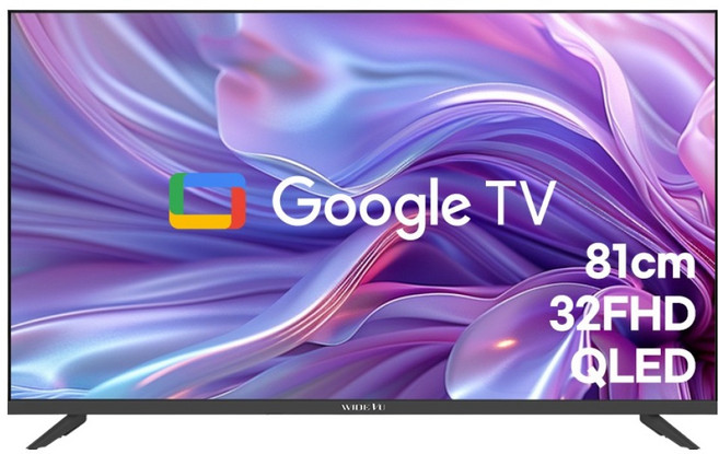 와이드뷰 FHD QLED 블랙에디션 구글 스마트TV, 81cm(32인치), GTWV320FHDQ, 스탠드형, 고객직접설치