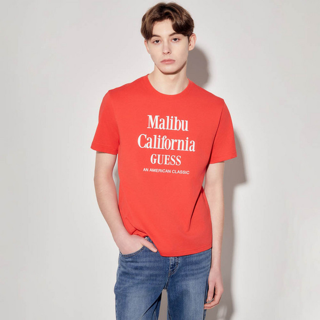 GUESS 男款 Malibu 字母印花短袖T恤 MP2K9437