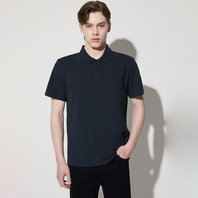 게스 남성용 피케 카라 면 반팔 티셔츠 MP2K9471