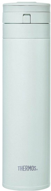 THERMOS 膳魔師 不鏽鋼超輕量自動上鎖真空保溫瓶 JNS-453-GR, 迷霧綠, 450ml, 1個